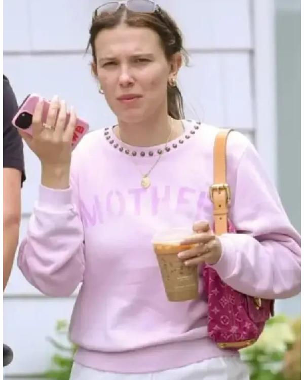 Millie Bobby Brown East Hampton Mother Sweatshirt Shopotiny