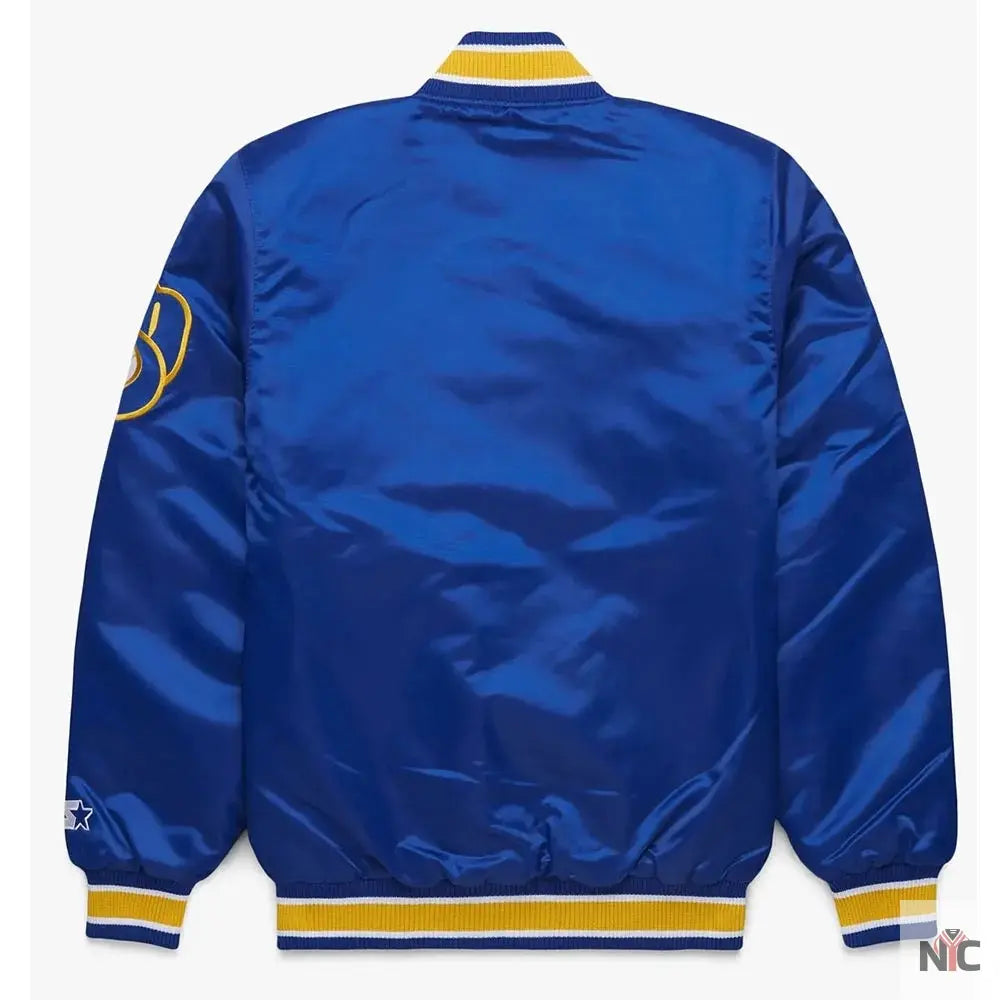 Milwaukee Brewers Royal Blue Bomber Jacket Clanton Jacket
