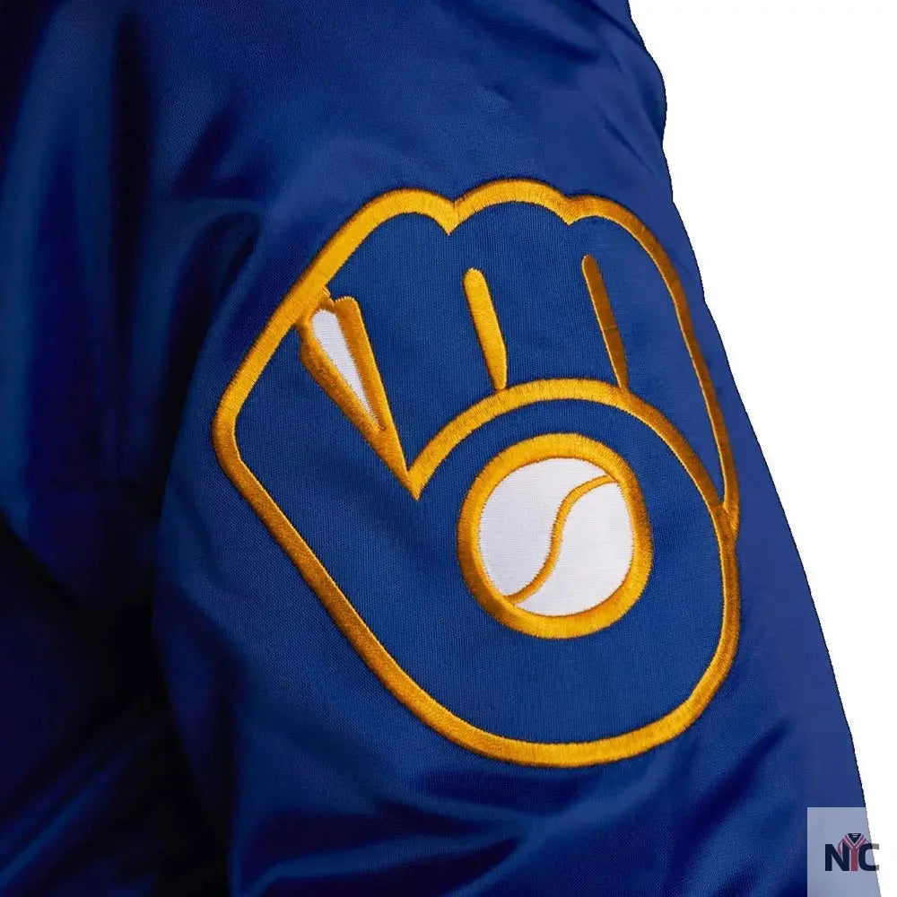 Milwaukee Brewers Royal Blue Bomber Jacket Clanton Jacket