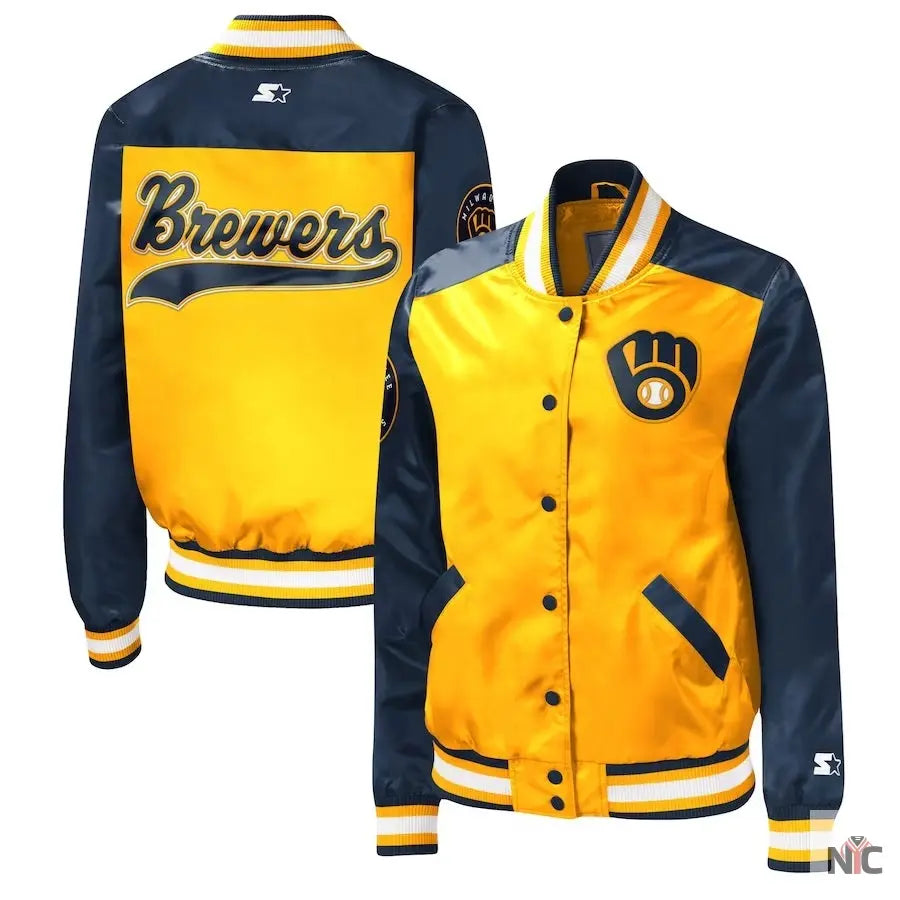 Milwaukee Brewers The Legend Satin Jacket Clanton Jacket