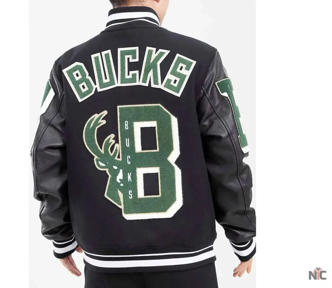 Milwaukee Bucks Mashup Varsity Jacket Clanton Jacket