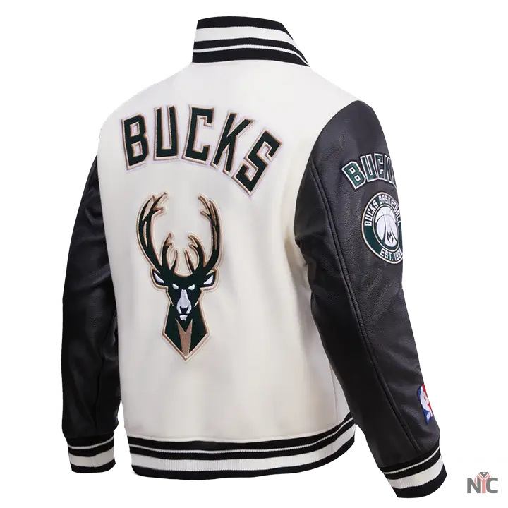 Milwaukee Bucks Retro Classic Rib Wool Varsity Jacket Clanton Jacket