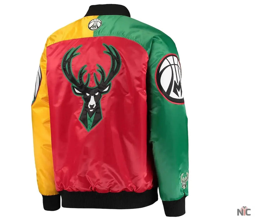 Milwaukee Bucks Ty Mopkins Satin Jacket Clanton Jacket