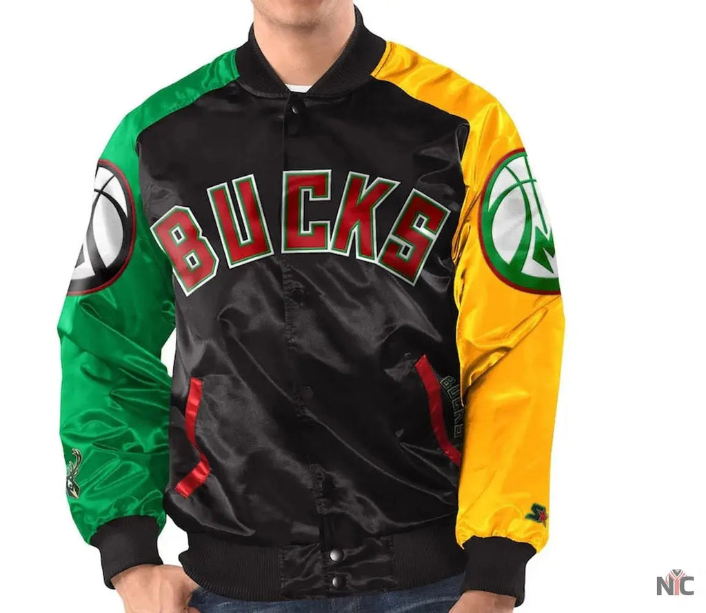 Milwaukee Bucks Ty Mopkins Satin Jacket Clanton Jacket