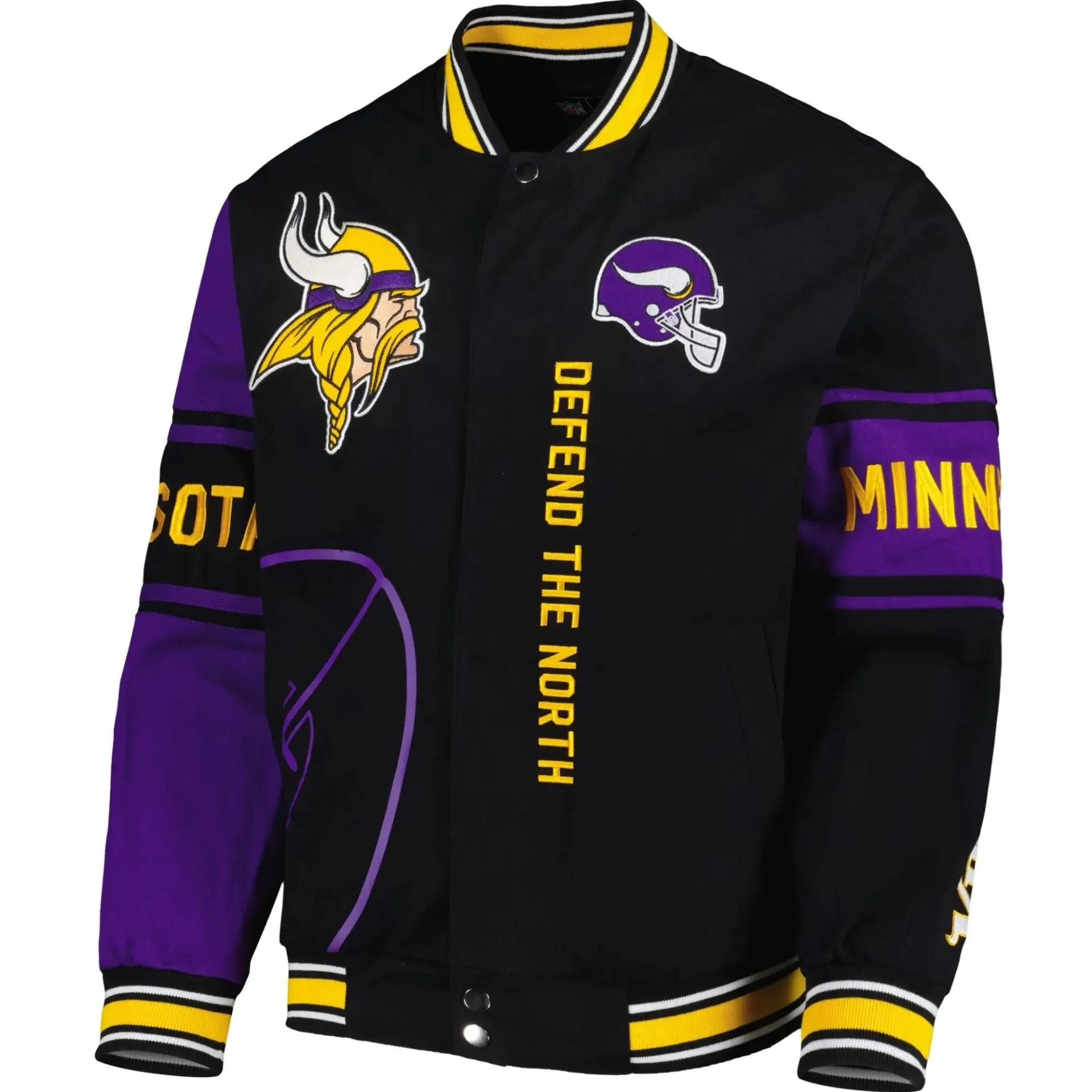Minnesota Vikings JH Design Twill Full-Snap Jacket