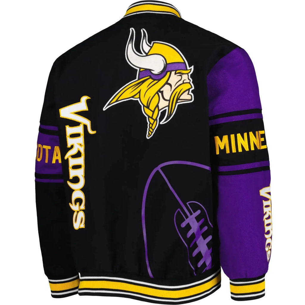 Minnesota Vikings JH Design Twill Full-Snap Jacket