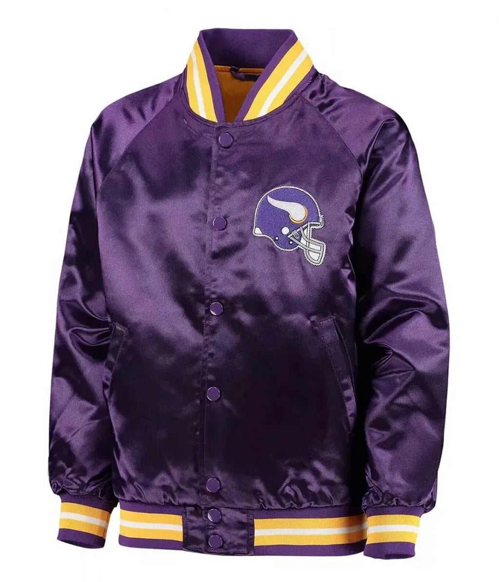 Minnesota Vikings Satin Full-Snap Jacket