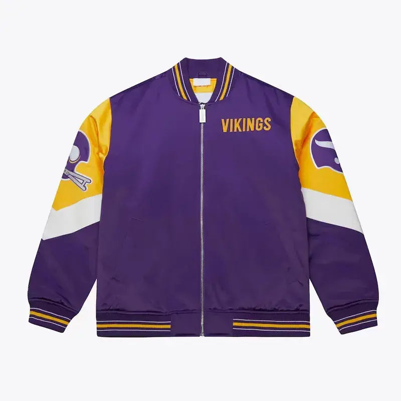 Minnesota Vikings Throw It Back Heavyweight Satin Jacket WorthVee
