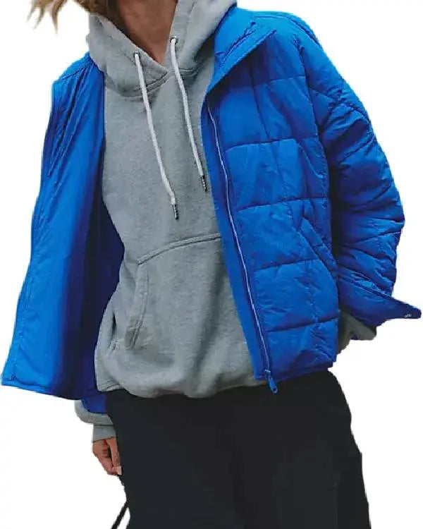Mistletoe Murders S02 Violet Wilner Blue Quilted Jacket WorthVee