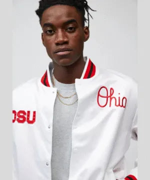 Mitchell & Ness NCAA Ohio State University Varsity Jacket