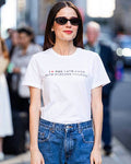Molly Gordon NYC White T-Shirt Clanton Jacket