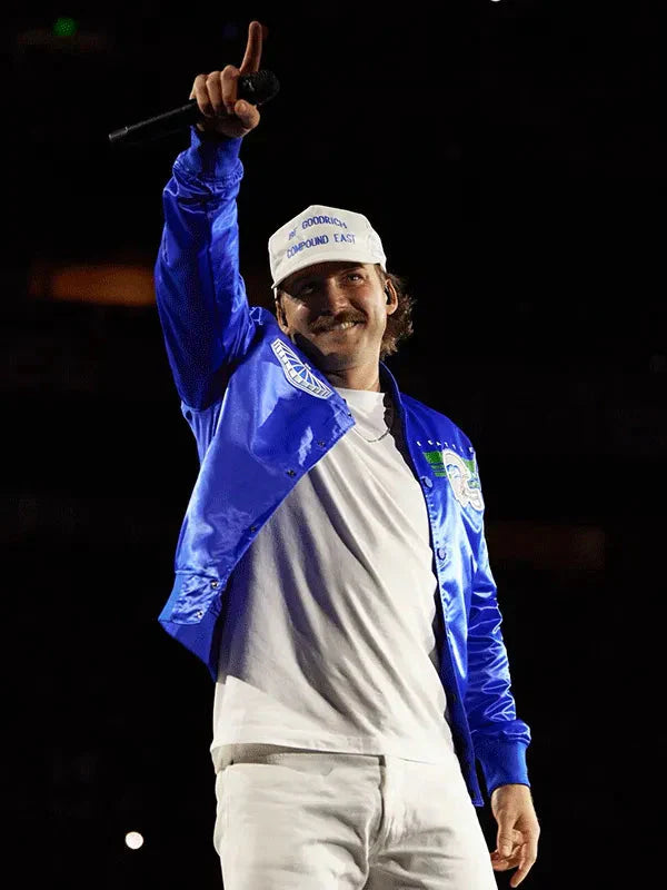 Morgan Wallen Seattle Seahawks Blue Varsity Jacket Clanton Jacket
