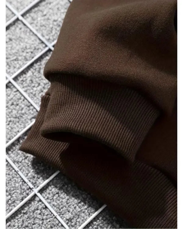 Multi Hearts Brown Hoodie