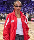 NBA London Game Naomi Ackie Red Jacket