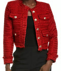 NBC News Daily Vicky Nguyen Red Tweed Jacket