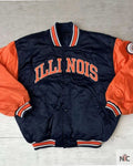 NCAA University Of Illinois Satin Jacket Clanton Jacket