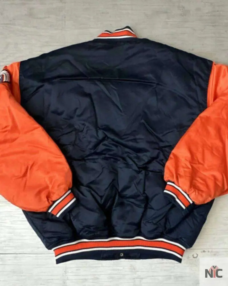 NCAA University Of Illinois Satin Jacket Clanton Jacket
