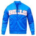 NFL Buffalo Bills Satin Royal Blue and Red Jacket