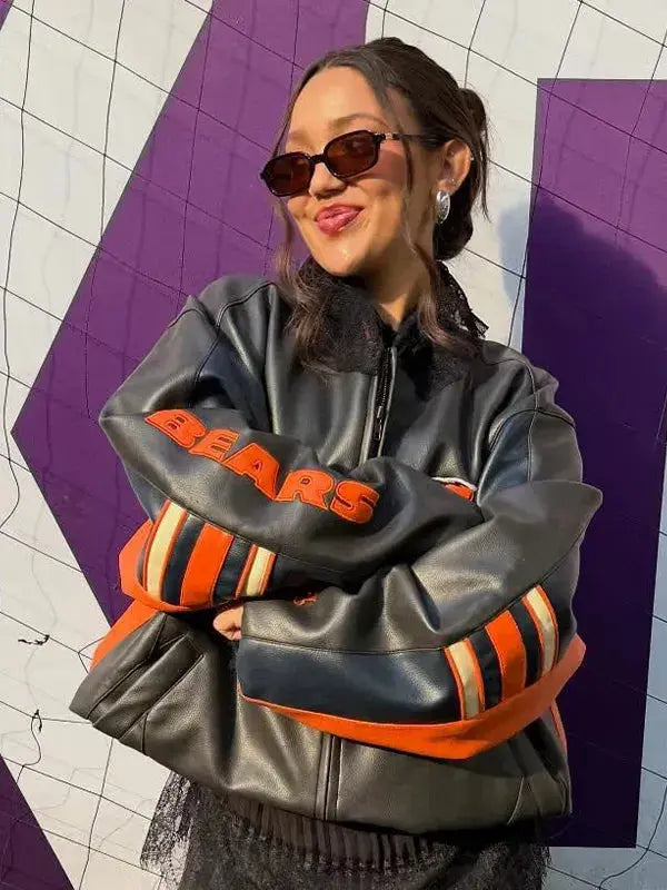 NFL Chicago Bears Alannah Davidson Leather Jacket WorthVee