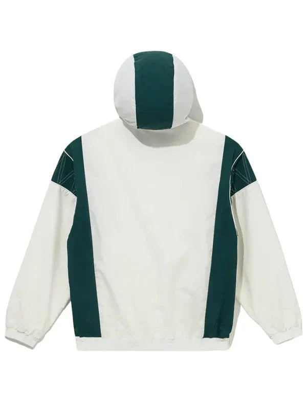 NFL Green Bay Packers Windbreaker White Anorak Jacket Clanton Jacket