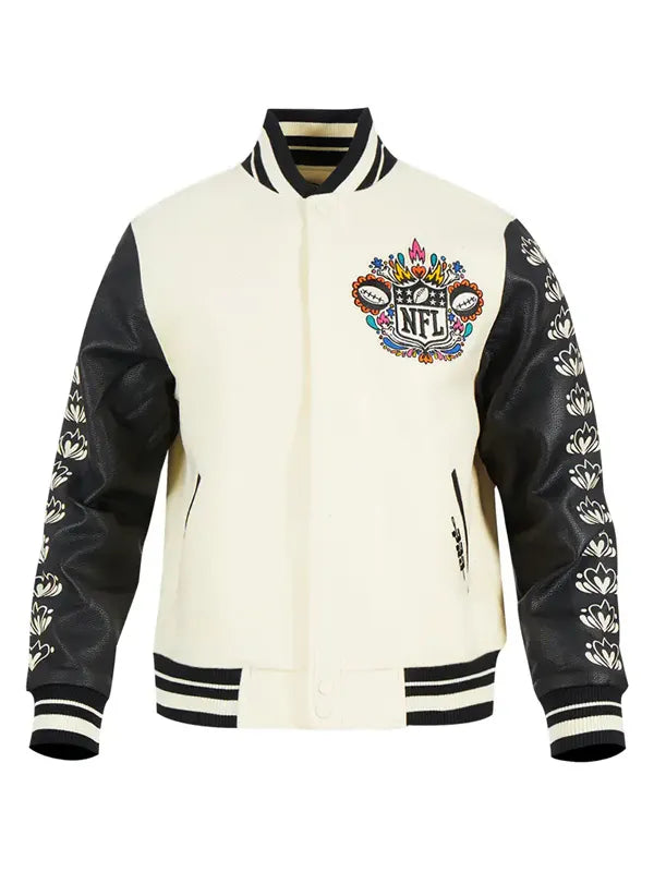 NFL Hasta la Muerte 2024 White Varsity Jacket WorthVee