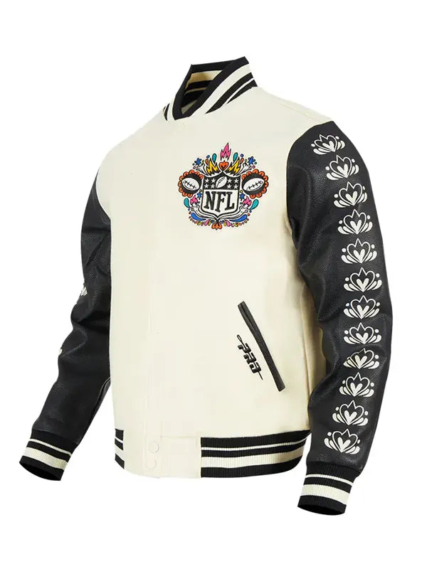 NFL Hasta la Muerte 2024 White Varsity Jacket WorthVee