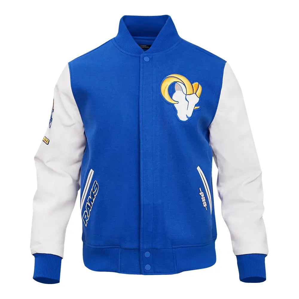NFL Los Angeles Rams Pro Standard Royal Blue Varsity Jacket WorthVee