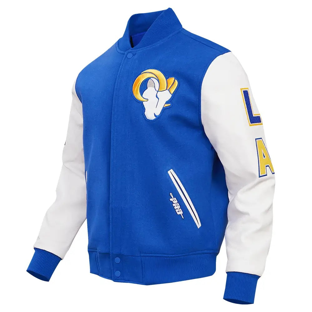 NFL Los Angeles Rams Pro Standard Royal Blue Varsity Jacket WorthVee