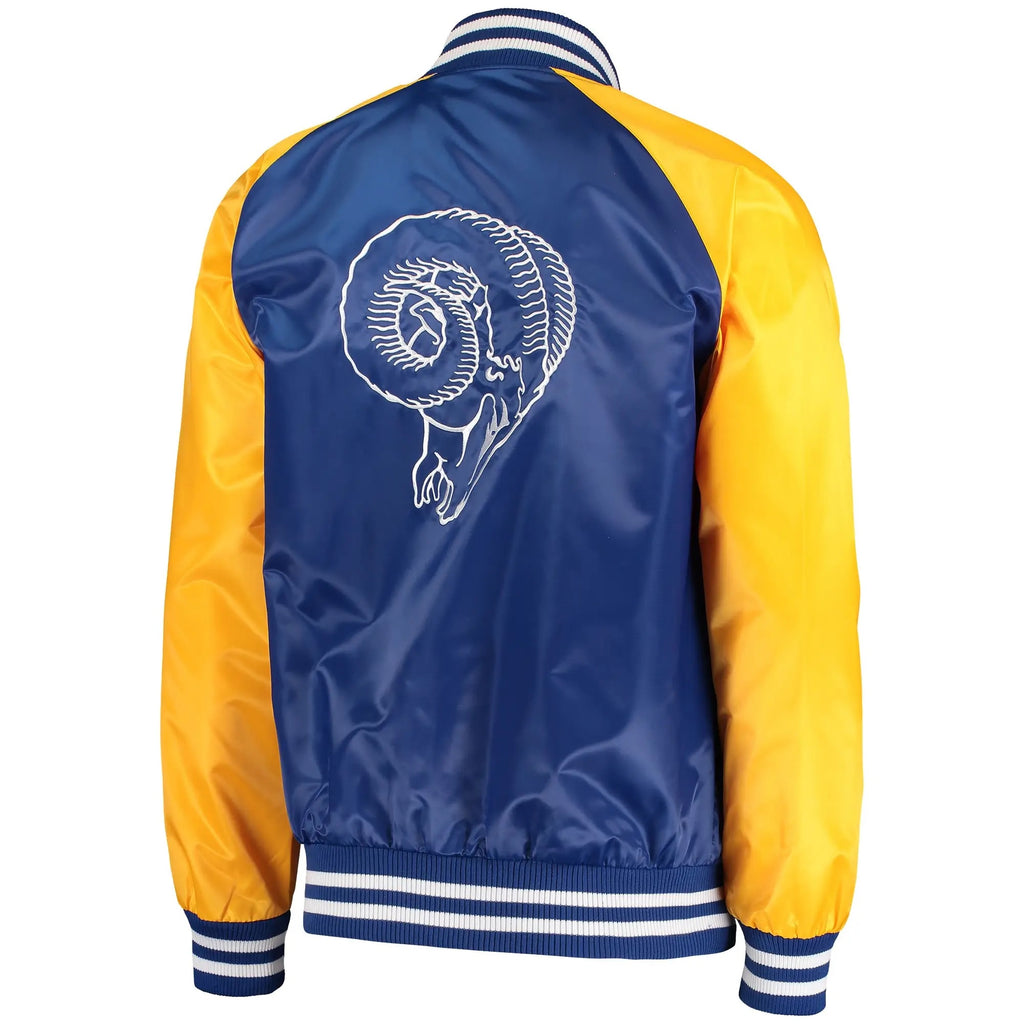 NFL Los Angeles Rams Starter Lead-Off Varsity Satin Jacket WorthVee