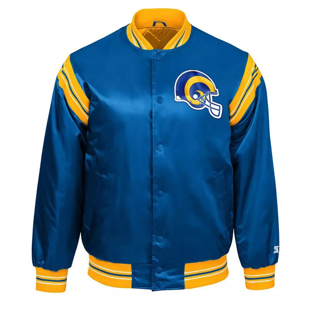 NFL Los Angeles Rams The Enforcer Royal Blue Satin Jacket WorthVee