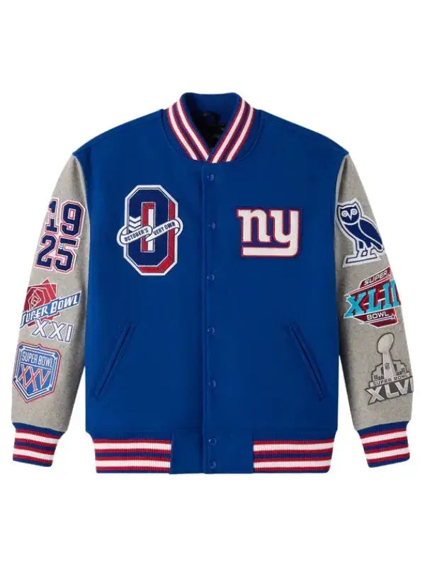 NFL New York Giants Blue Varsity Jacket WorthVee