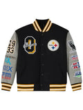 NFL Pittsburgh Steelers Black Varsity Jacket WorthVee