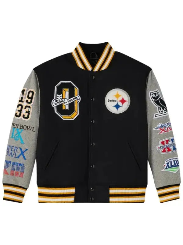 NFL Pittsburgh Steelers Black Varsity Jacket WorthVee