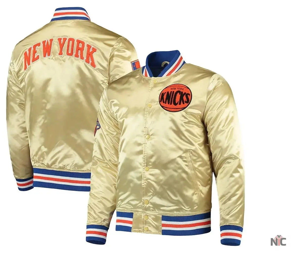 NY Knicks 1970 Champions 50th Anniversary Gold Jacket Clanton Jacket