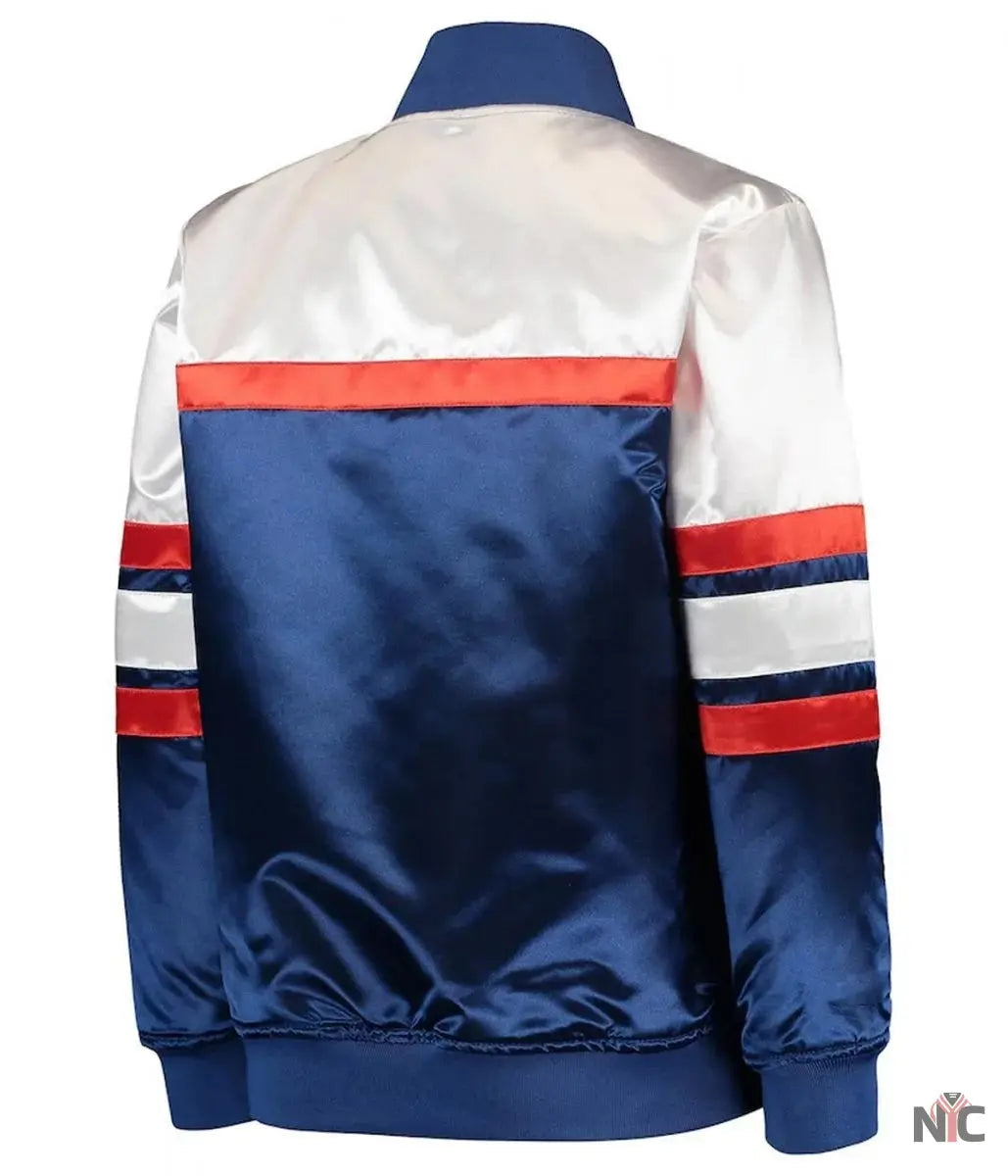 NY Knicks Hardwood Classics Blue White Jacket Clanton Jacket