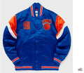 NY Knicks Heavyweight Royal Satin Jacket Clanton Jacket