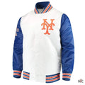 NY Mets The Legend Blue and White Satin Jacket Clanton Jacket