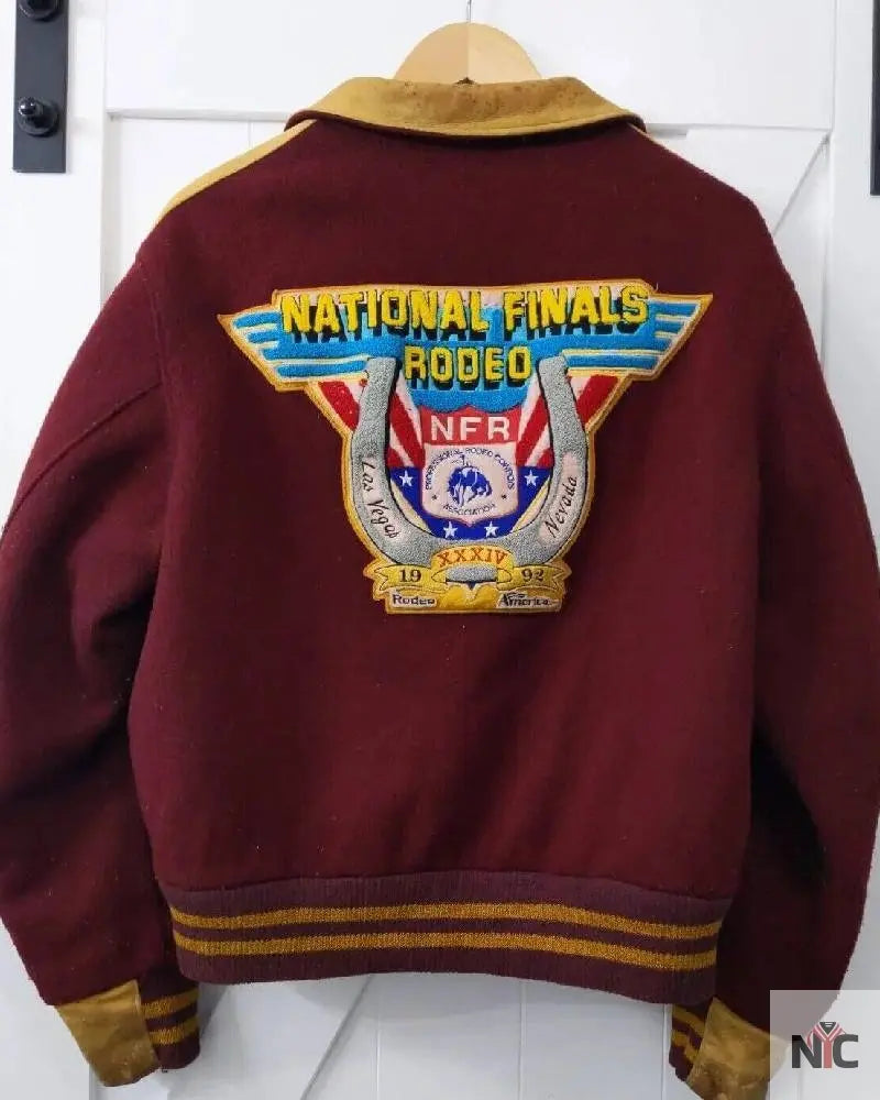 National Finals Rodeo 1992 Las Vegas Varsity Jacket Clanton Jacket