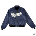 Navy Blue Bronx Vanson Leather Jacket Clanton Jacket