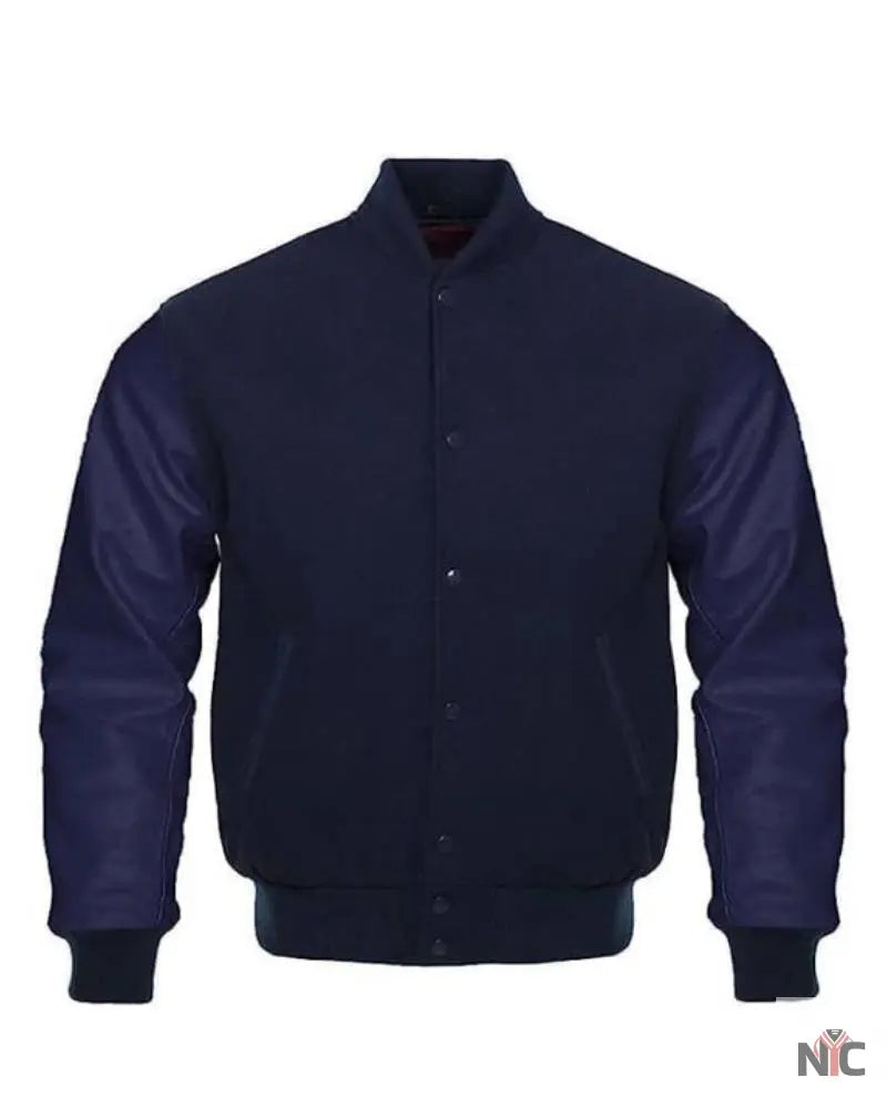 Navy Blue Varsity Jacket Clanton Jacket