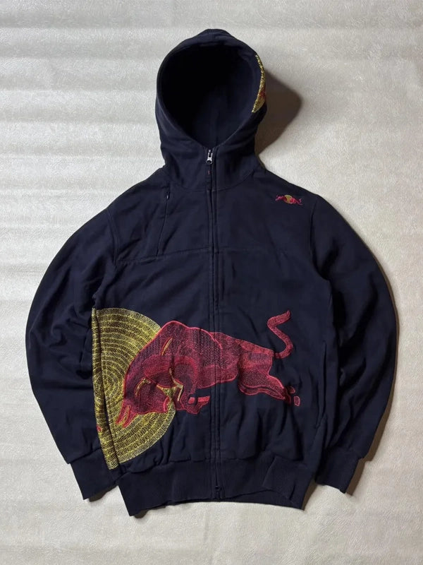 Navy Vintage Red Bull Big Logo Racing Hoodie WorthVee
