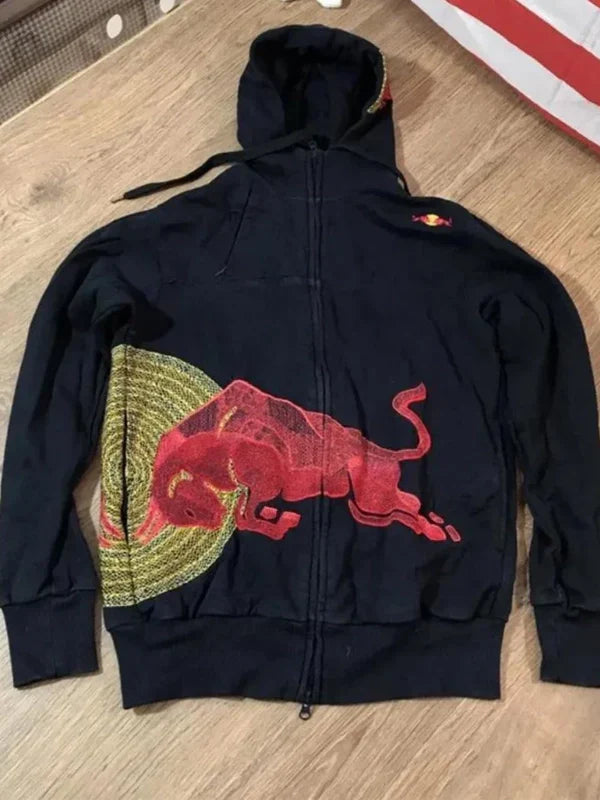 Navy Vintage Red Bull Big Logo Racing Hoodie WorthVee