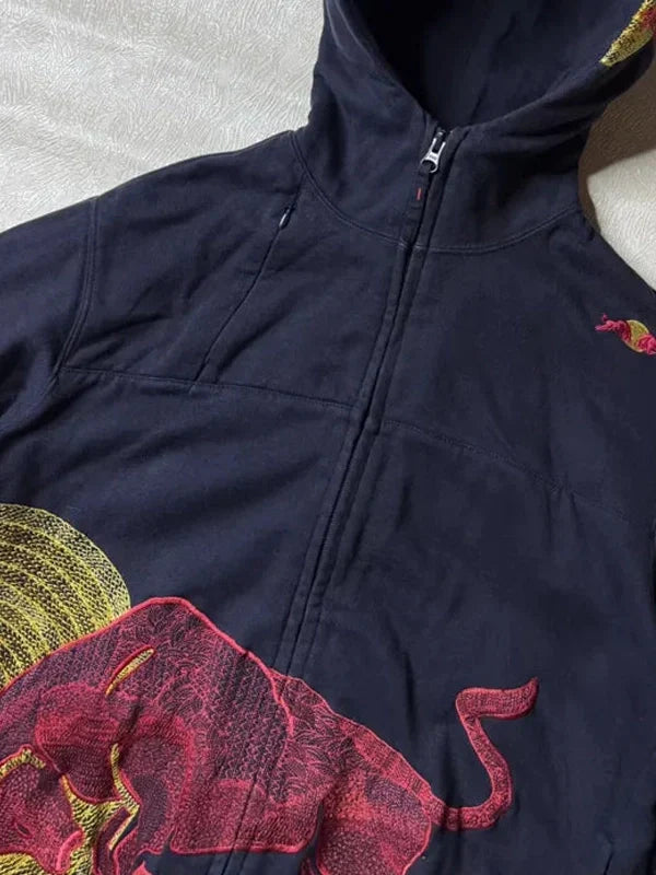 Navy Vintage Red Bull Big Logo Racing Hoodie WorthVee