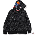 Neon Camo Shark Full Zip Hoodie Mens Clanton Jacket