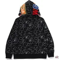 Neon Camo Shark Full Zip Hoodie Mens Clanton Jacket