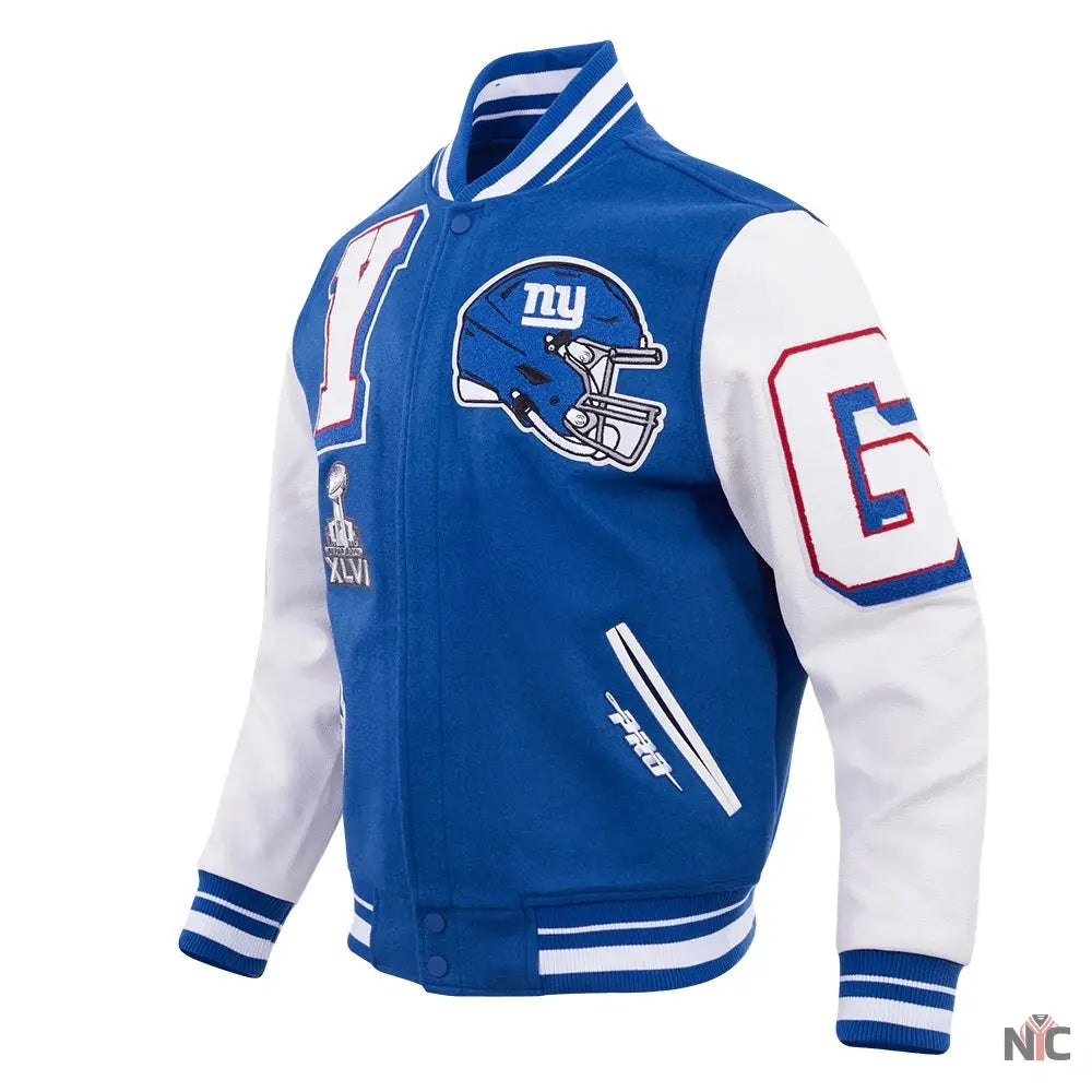 New York Giants Mashup Varsity Jacket Clanton Jacket