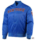 New York Mets Full-Snap Royal Blue Satin Jacket Clanton Jacket