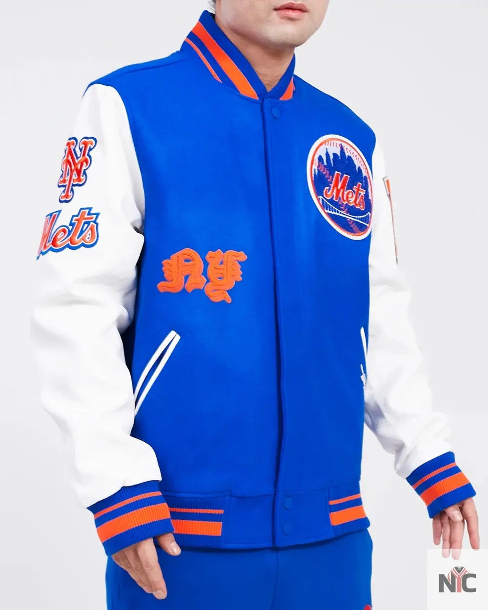 New York Mets Old English Varsity Jacket Clanton Jacket