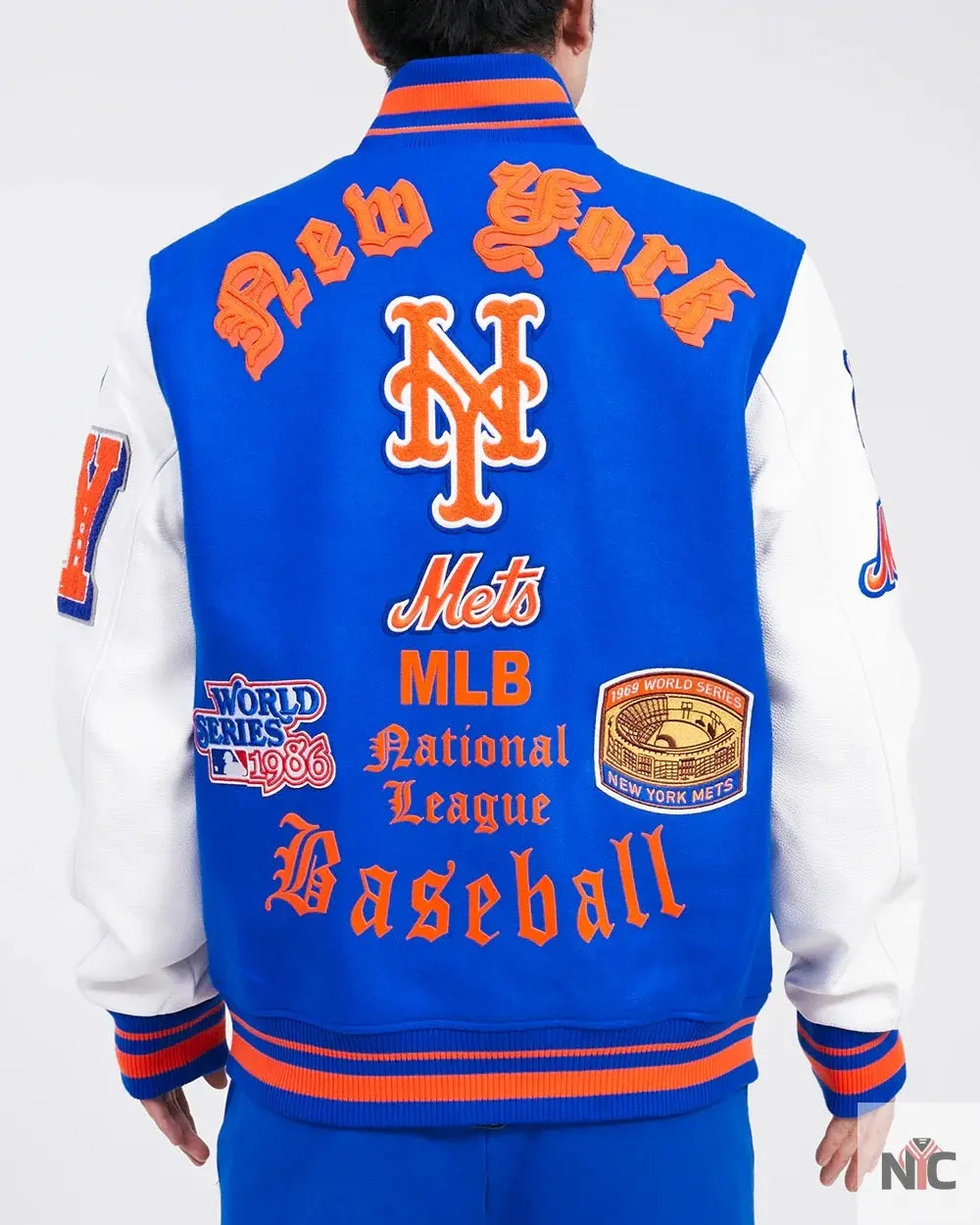 New York Mets Old English Varsity Jacket Clanton Jacket