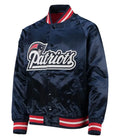 New England Patriots Raglan Full-Snap Satin Jacket